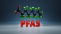 PFAS - Per- and poly-fluoroalkyl substances - 3D molecule conformer.