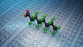 PFAS - Per- and poly-fluoroalkyl substances - 3D molecule conformer.