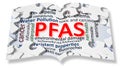 PFAS word keywords cloud concept - Dangerous Perfluoroalkyl and Polyfluoroalkyl substances Royalty Free Stock Photo