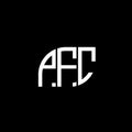 PFC letter logo design on black background.PFC creative initials letter logo concept.PFC vector letter design Royalty Free Stock Photo