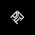 PFD letter logo design on black background. PFD creative initials letter logo concept. PFD letter design