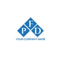 PFD letter logo design on WHITE background. PFD creative initials letter logo concept. PFD letter design