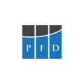PFD letter logo design on WHITE background. PFD creative initials letter logo concept. PFD letter design.PFD letter logo design on