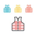 PFD. Personal flotation device. Life jacket. Life vest. Buoyancy aid. Royalty Free Stock Photo