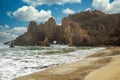 Pfeiffer Beach in Big Sur is an incredibly picturesque beach, beautiful landscape on the Pacific coast, rocks, sand
