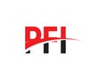 PFI Letter Initial Logo Design Vector Illustration