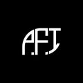 PFI letter logo design on black background.PFI creative initials letter logo concept.PFI vector letter design