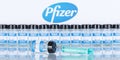 Pfizer Coronavirus Vaccine Corona Virus COVID-19 Covid syringe vaccines panoramic view