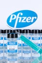 Pfizer Coronavirus Vaccine Corona Virus COVID-19 Covid syringe vaccines portrait format