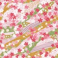 Beautiful seamless pattern in washi paper style