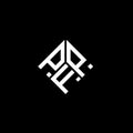 PFP letter logo design on black background. PFP creative initials letter logo concept. PFP letter design Royalty Free Stock Photo
