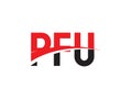 PFU Letter Initial Logo Design Vector Illustration Royalty Free Stock Photo