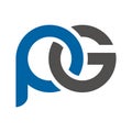 pg letter link logo template Royalty Free Stock Photo