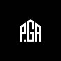 PGA letter logo design on BLACK background. PGA creative initials letter logo concept. PGA letter design.PGA letter logo design on