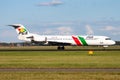 PGA Portugalia Airlines Fokker 100 CS-TPF passenger plane arrival and landing at Amsterdam Schipol Airport