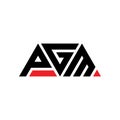 PGM triangle letter logo design with triangle shape. PGM triangle logo design monogram. PGM triangle vector logo template with red Royalty Free Stock Photo