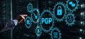 PGP. Pretty Good Privacy. Encryption and Security concept