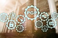 PGP. Pretty Good Privacy. Technology Encryption and Security concept.
