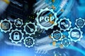 PGP. Pretty Good Privacy. Technology Encryption and Security concept.