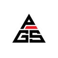 PGS triangle letter logo design with triangle shape. PGS triangle logo design monogram. PGS triangle vector logo template with red Royalty Free Stock Photo