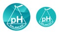 pH balanced icon - optimal level of acids