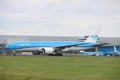 PH-BQK KLM Asia Boeing 777 idle on landing strip Aalsmeerbaan of Amsterdam Schiphol Airpor