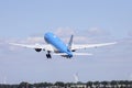 PH-BQM Boeing 777-200 KLM Asia departing from Amsterdam Schiphol Airport at Polderbaan Royalty Free Stock Photo