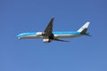 PH-BVC KLM Asia Boeing 777-306ER departing from Amsterdam Schiphol Airport at Aalsmeerbaan Royalty Free Stock Photo