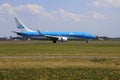 PH-BXG KLM Royal Dutch Airlines Boeing 737-8K2(WL) landing on Schiphol Amsterdam airport