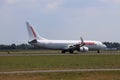 PH-CDE Corendon Dutch Airlines Boeing 737-8KN(WL) landing on Schiphol Amsterdam airport