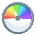 Ph meter color level icon, cartoon style