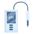 Ph meter control icon, cartoon style