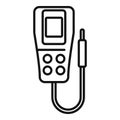 Ph meter device kit icon outline vector. Soil chemistry solution