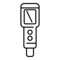 Ph meter experiment icon outline vector. Medical solution