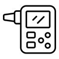 Ph meter icon outline vector. Water test