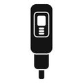 Ph meter probe icon simple vector. Soil test kit