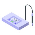 Ph meter tester icon isometric vector. Test value