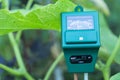 Ph meter, wet and luminosity sensor modern gardening and farming concept Royalty Free Stock Photo