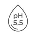 PH neutral balance vector icon, badge seal, logo