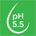 PH neutral balance vector icon, badge seal, logo