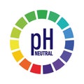 PH neutral balance vector icon, badge seal, logo