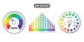 pH Scale Indicator Chart Diagram. pH analysis vector chemical scale value test. Acidic alkaline measure Royalty Free Stock Photo