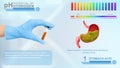 Ph scale infographic illustration, pH scale One properties