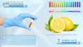 Ph scale infographic illustration, pH scale Two properties