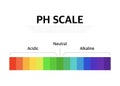 The Ph scale universal Indicator ph Color Chart diagram. Vector illustration with ph scale. Royalty Free Stock Photo