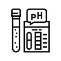 ph soil testing line icon vector illustration