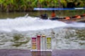 PH Test Kit on swim pool river water inspector Royalty Free Stock Photo