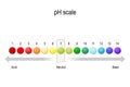 Ph value scale. acid-base balance
