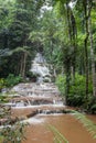 Pha Charoen Waterfall,a lovely 97-level stair-stepping waterfall in Namtok Pha Charoen National Park,Phop Phra District,Tak Provin