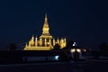 Pha That Luang is a gold-covered large Buddhist stupa and be most important national monument in Laos and a national symbol. Royalty Free Stock Photo